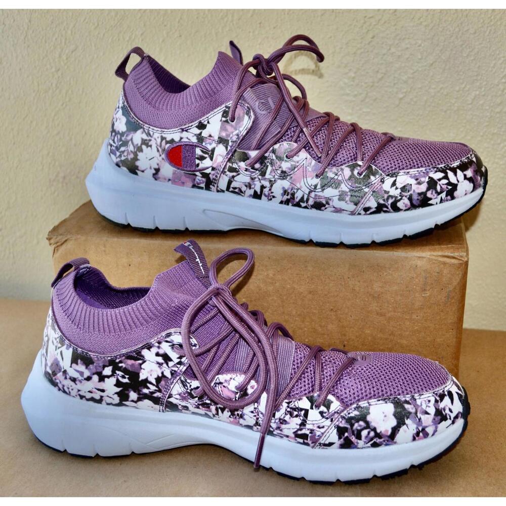 Champion Yogi Floral Purple Womens sz 11 J30-421 Sneakers - Picture 5 of 8
